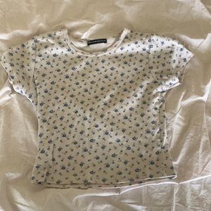 Brandy Melville Flower Print Small T-Shirt